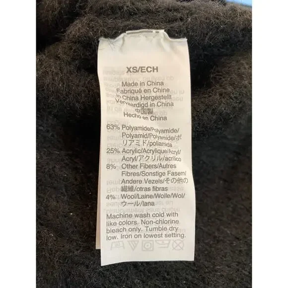 Madewell Eaton Pullover Crew Puff Sleeve Sweater Size Small in Black NWT - Picture 5 of 5